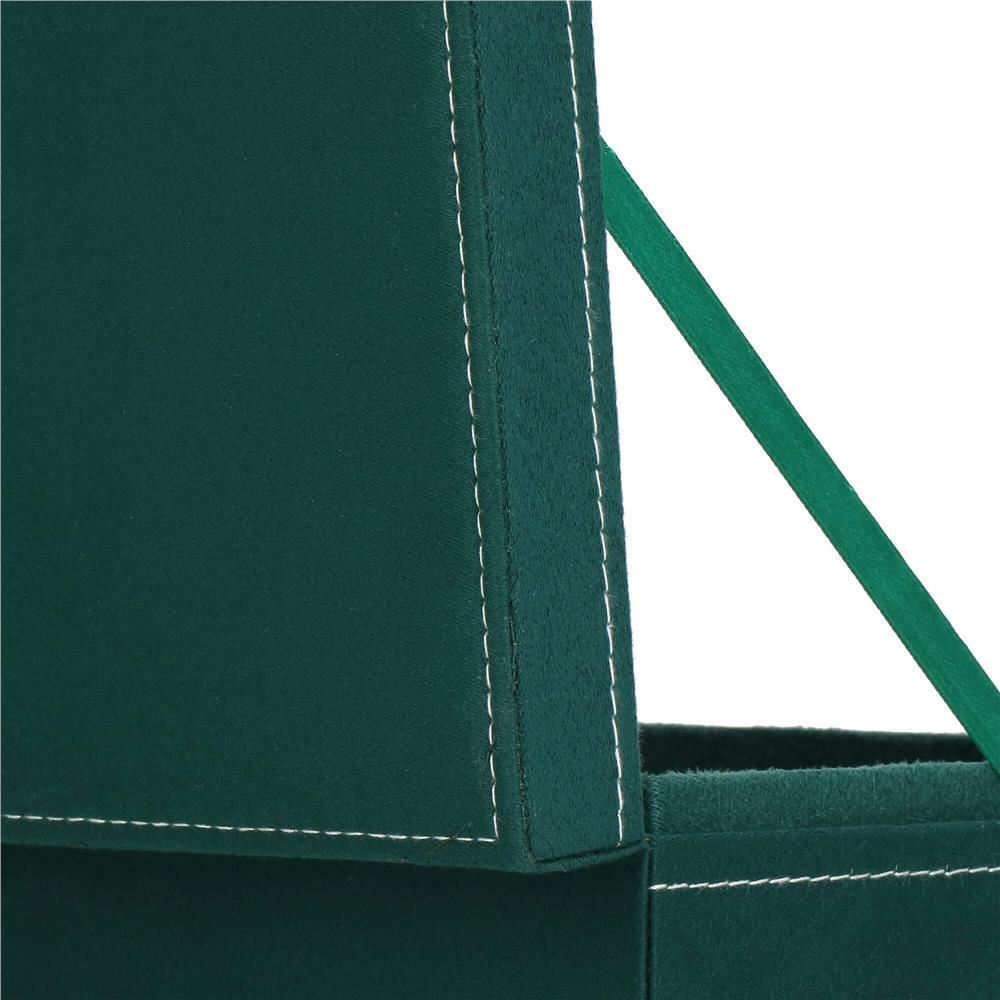 Cutie pentru bijuterii, catifea, verde, 28x19.5x7 cm, Springos