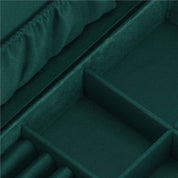 Cutie pentru bijuterii, catifea, verde, 28x19.5x7 cm, Springos