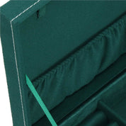 Cutie pentru bijuterii, catifea, verde, 28x19.5x7 cm, Springos