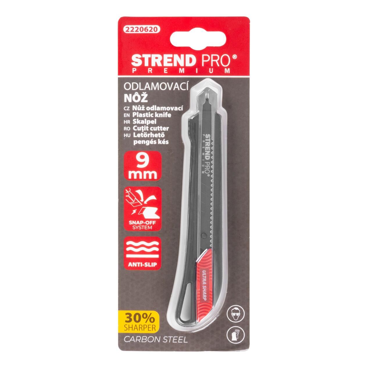 Cutter, blocare automata, 9 mm, Strend Pro Premium