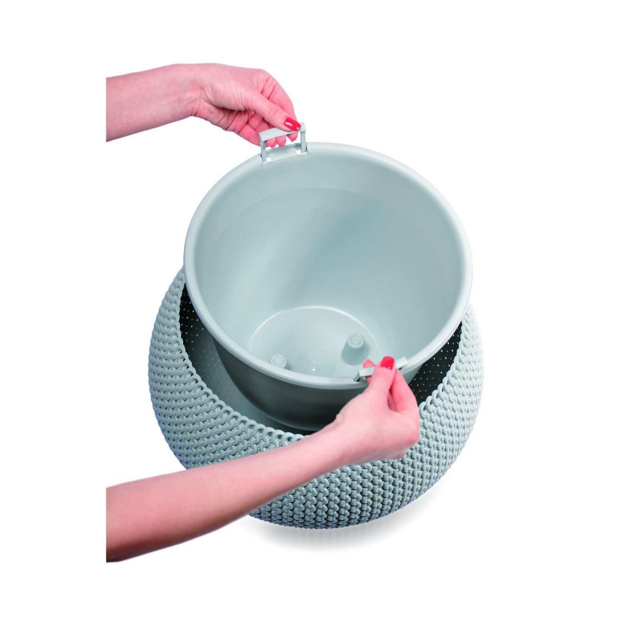 Ghiveci decorativ pentru flori, rotund, albastru, 29x19.5 cm, Splofy Bowl