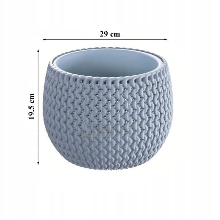 Ghiveci decorativ pentru flori, rotund, albastru, 29x19.5 cm, Splofy Bowl