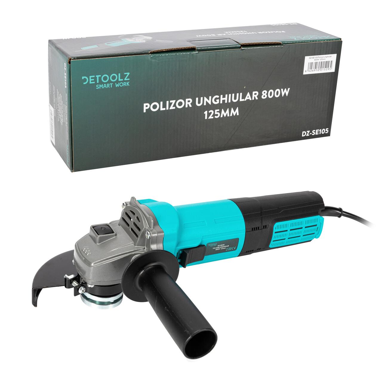 Sarokcsiszoló, flexibilis, 800 W, 125 mm, Detoolz