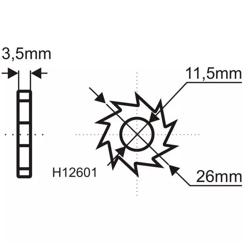 Marókorong DED7747 padlócsiszolóhoz, 135x22,2 mm, Dedra