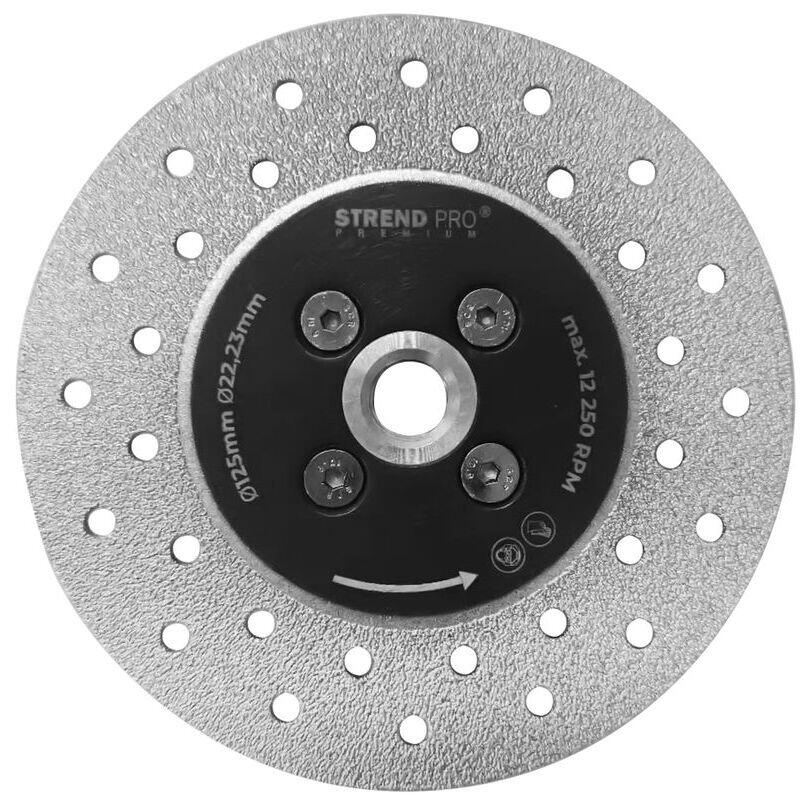Disc diamantat, 2 in 1, taiere si slefuire beton, marmura, placi ceramice, 125 mm, M14, Strend Pro