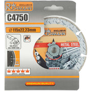 Disc diamantat segmentat, metal, taiere uscata, 115x1.4 mm, Richmann Exclusive