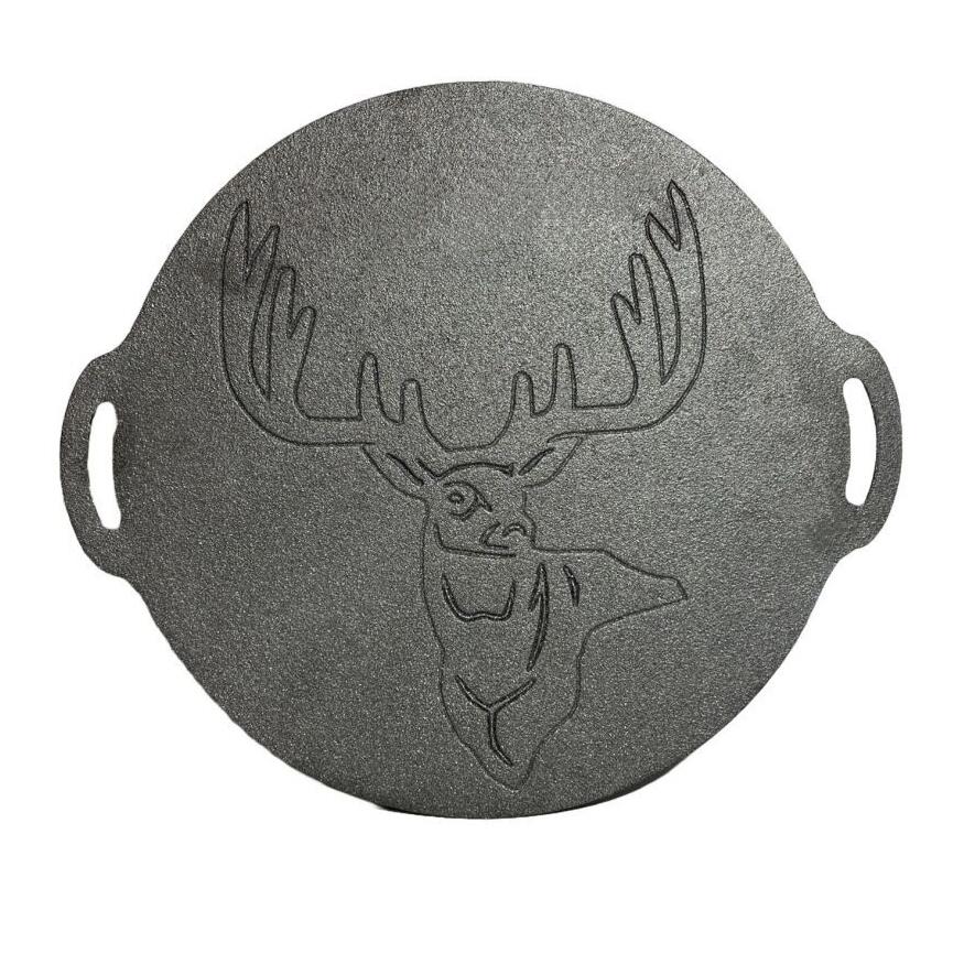 Grillkorong, öntöttvas, grillsütő típusú, lábakkal, 4 darabos készlet, 49,5 cm