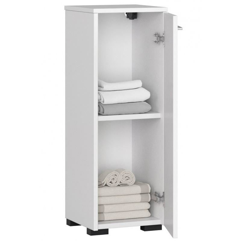 Dulap baie, placa laminata, 2 rafturi, alb, 30x30x82 cm