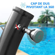 Dus solar pentru gradina, curbat, cap rotativ, 20 L