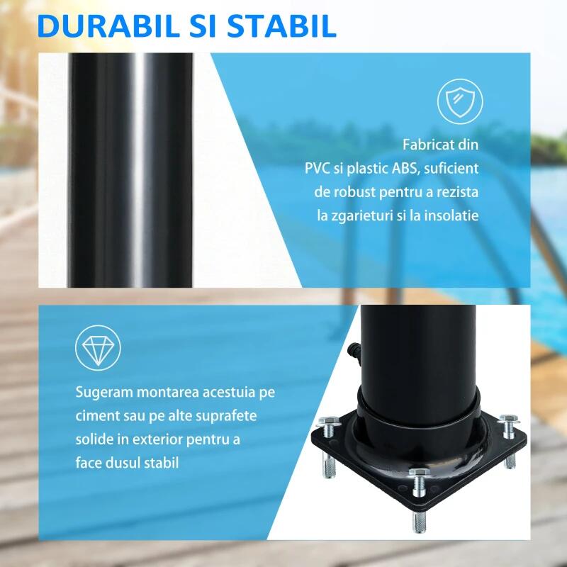 Dus solar pentru gradina, curbat, cap rotativ, 20 L