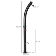 Dus solar pentru gradina, curbat, cap rotativ, 20 L