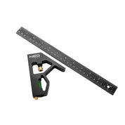 Echer tamplar/dulgher, multifunctional, aluminiu, drept, 30 cm, NEO