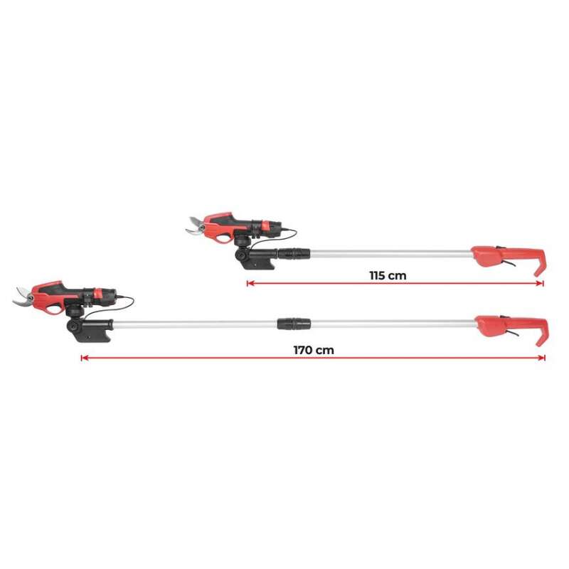 Foarfeca electrica de gradina, cu acumulator 1.5 Ah, incarcator 7.2 V, maner telescopic, Strend Pro