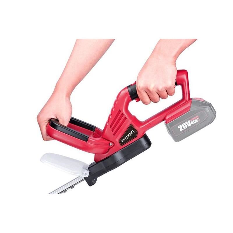 Elektromos sövényvágó, 20 V-os lítium-ion akkumulátorral (akkumulátor nem tartozék), 51 cm, Worcraft