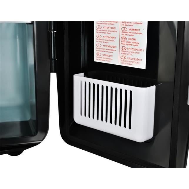 Turistahűtő, mini, 12V/220V, fekete, 4 L, 17,5x23,5x25 cm, Malatec