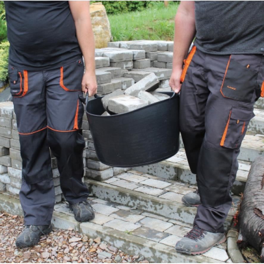 Galeata pentru constructii, rotunda, flexibila, neagra, 14 L