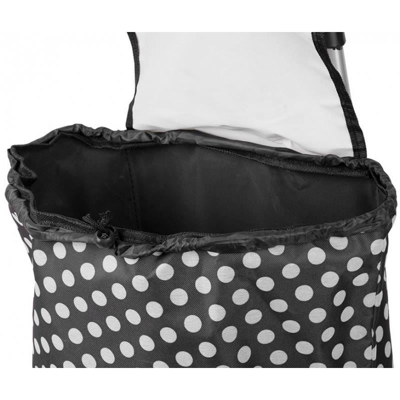 Bevásárlótáska/kocsi kerekeken, PE/PVC, EVA, 20 kg, 35x30x94 cm, Gabi