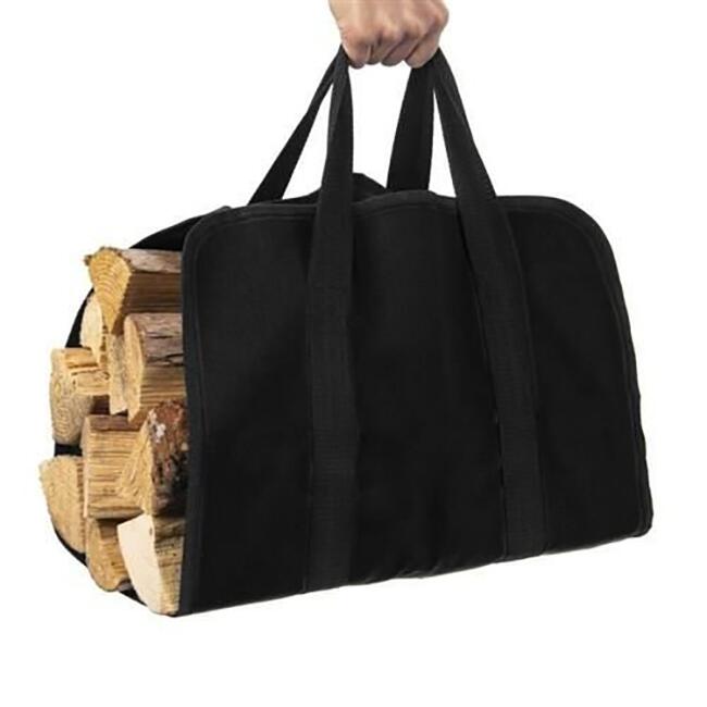 Geanta pentru transportat lemne, negru, 98x45 cm, max 20 kg, Kaminer