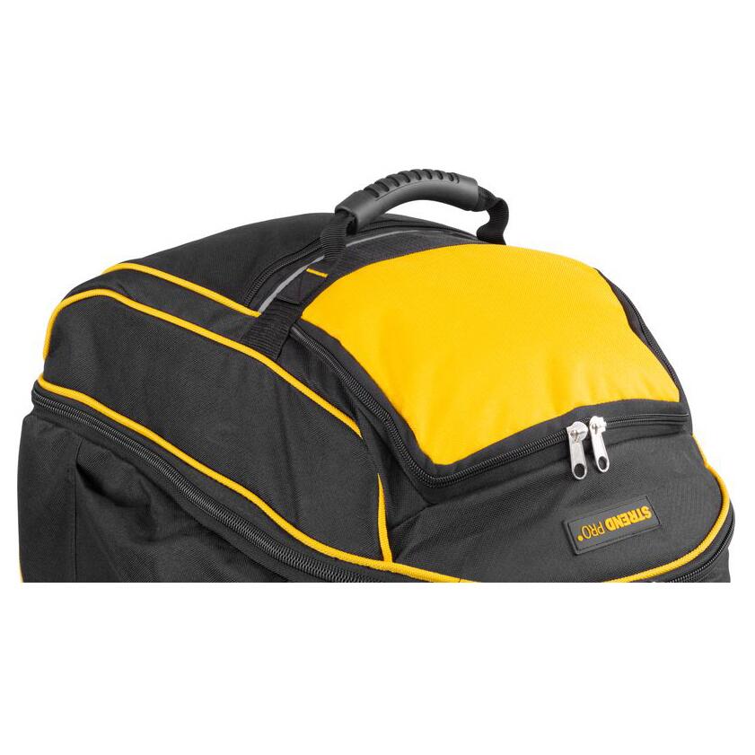 Hátizsák típusú szerszámtáska, teleszkópos fogantyúval, kerekekkel, textil, max. 20 kg, 36x25x54 cm, Strend Pro