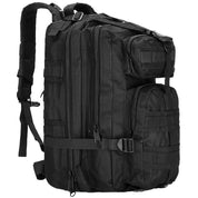 Ghiozdan/rucsac tactic, 4 compartimente, model Survival, camuflaj, negru, 23x24x42 cm, Springos