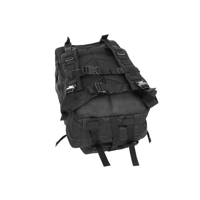 Ghiozdan/rucsac tactic, 5 compartimente, poliester 600D, negru, 38 L, 37x29x55 cm, Isotrade