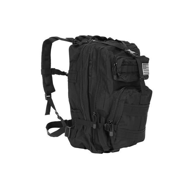 Ghiozdan/rucsac tactic, 5 compartimente, poliester 600D, negru, 38 L, 37x29x55 cm, Isotrade