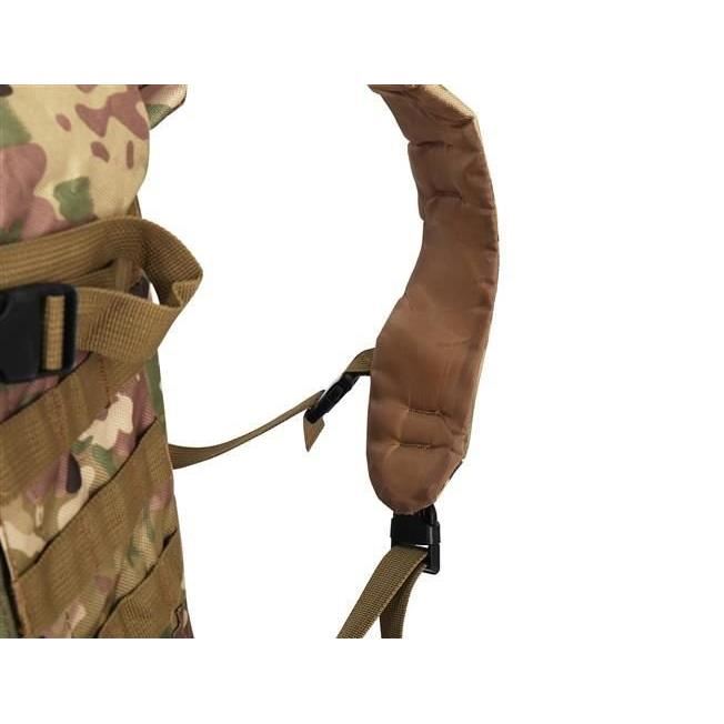Ghiozdan/rucsac tactic, cu 3 compartimente detasabile, poliester 600D, 45 L, 50x16x60 cm, Isotrade
