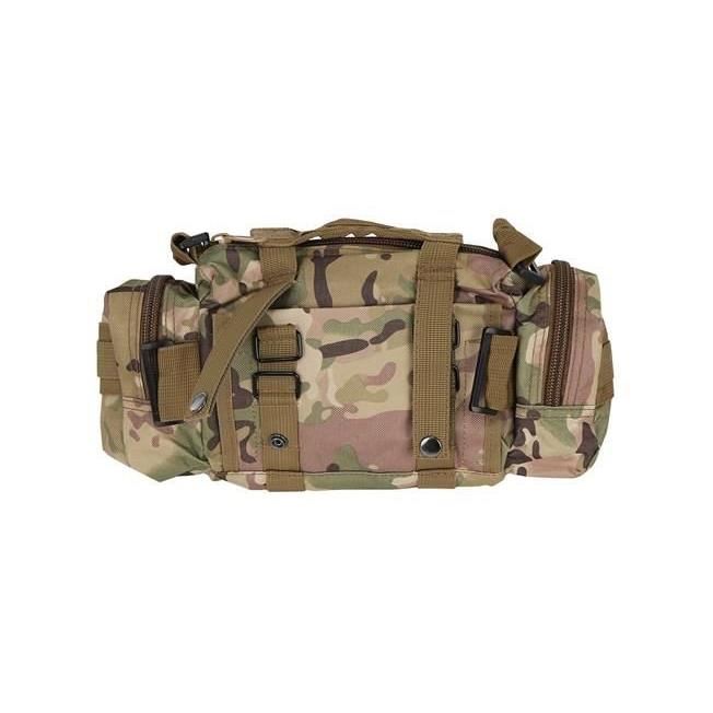 Ghiozdan/rucsac tactic, cu 3 compartimente detasabile, poliester 600D, 45 L, 50x16x60 cm, Isotrade