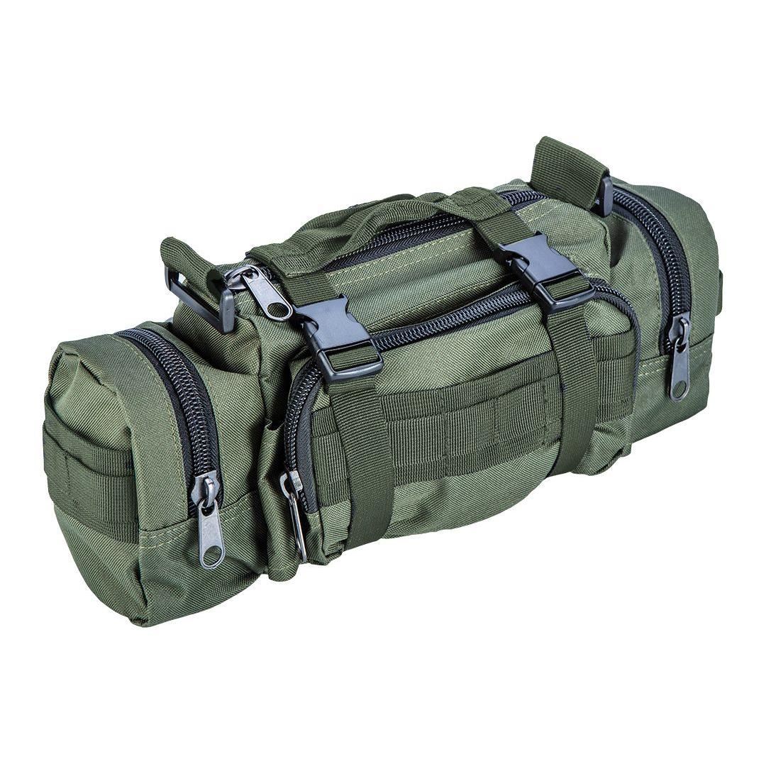 Ghiozdan/rucsac turistic, 4 in 1, model Survival, verde inchis, NEO