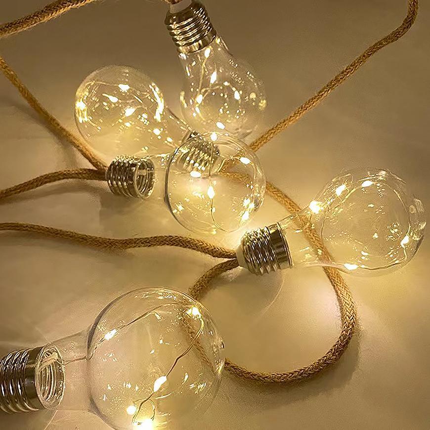 Napelemes girland, Strend Pro, soros, 10 LED izzó, 3,8 m