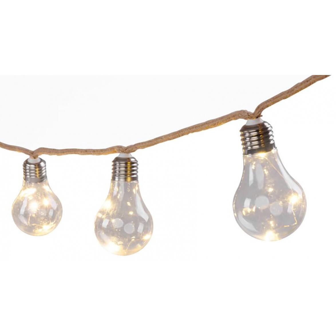 Napelemes girland, Strend Pro, soros, 10 LED izzó, 3,8 m