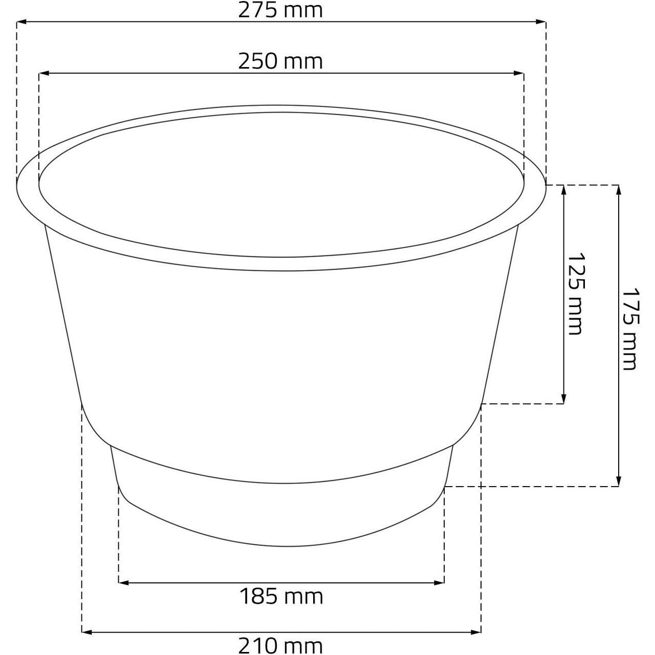 Dekoratív virágcserép, Prosperplast, Matuba Slim, kerek, magas, 55 cm, antracit