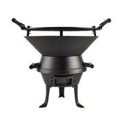 Gratar gradina cu carbuni, grill rotund, fonta, 35 cm, Perfect Home