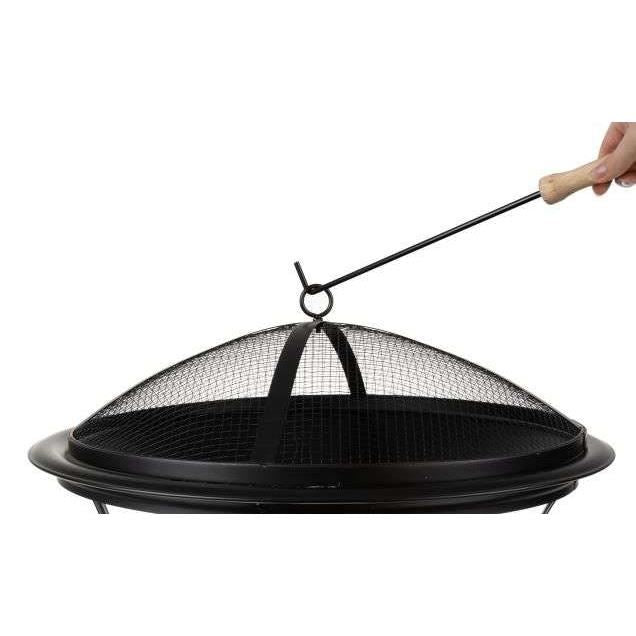 Kerti grillsütő, kerek grillsütő, fém, 56x47 cm