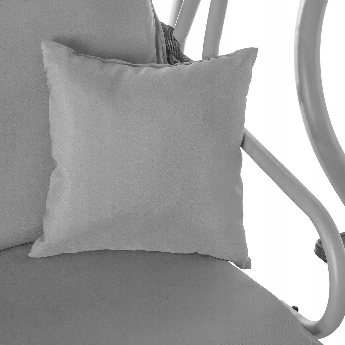 Balansoar gradina, Springos, Venezia, 3 locuri, gri, 190x125x163 cm, functie pat, max 280 kg