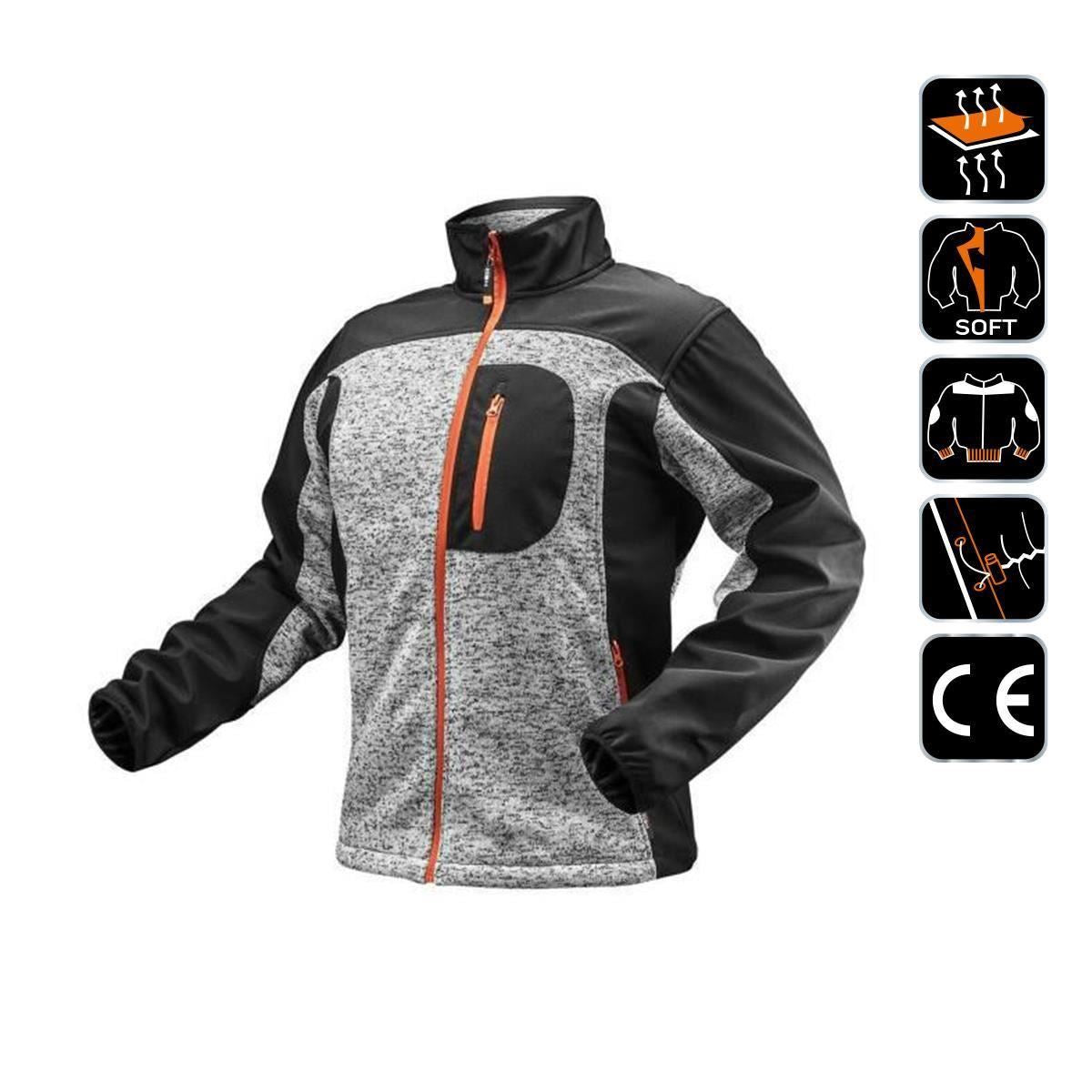 Kötött pulóver softshell anyaggal megerősítve, OUTDOOR modell, XXXL/60-as méret, NEO