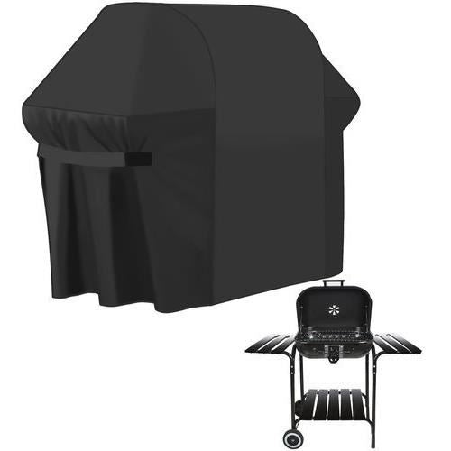 Kerti grill védőhuzat, téglalap alakú, vízálló, fekete, 130x75x131 cm
