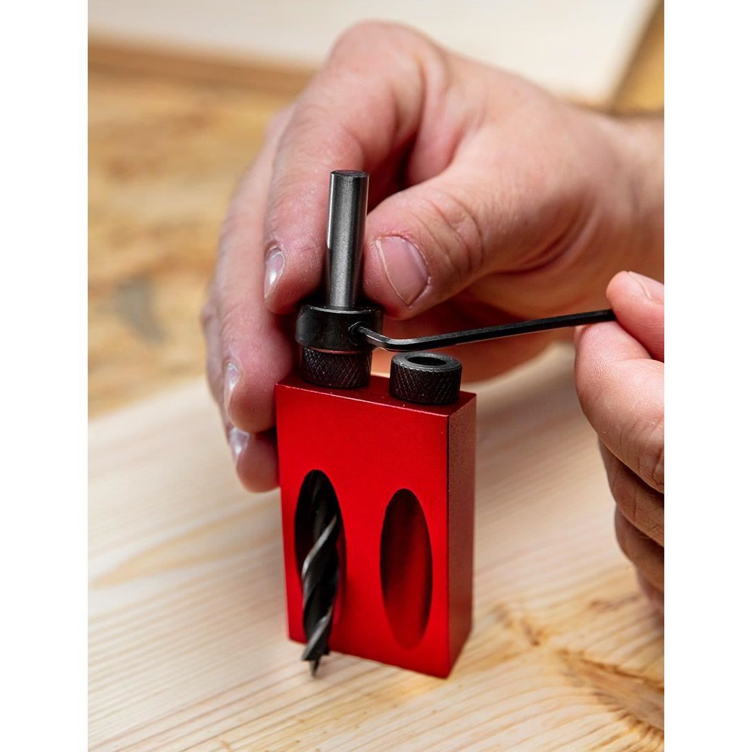 Rejtett illesztőeszköz, fafúráshoz, 14 darabos készlet, Verto