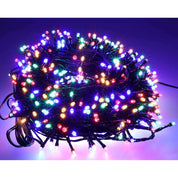 Instalatie luminoasa de Craciun, exterior/interior, 500 LED, 8 moduri, multicolor, IP44, 25 m, Jumi