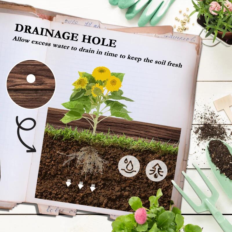 Jardiniera decorativa cu suport pentru plante cataratoare, lemn, 2 nivele, tip butoi, 49x42x80 cm