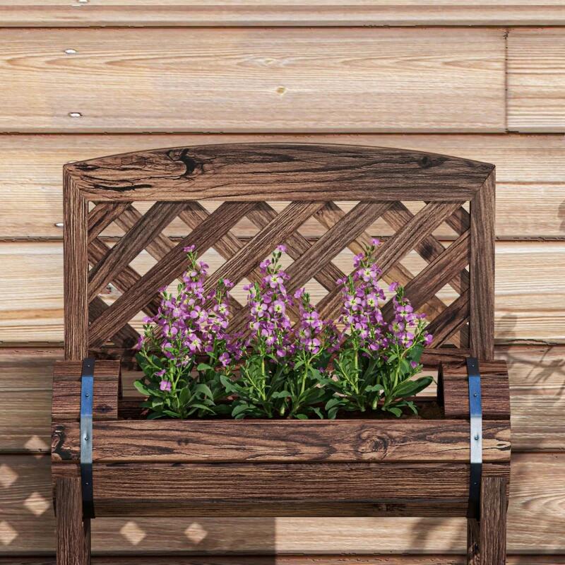 Jardiniera decorativa cu suport pentru plante cataratoare, lemn, 2 nivele, tip butoi, 49x42x80 cm