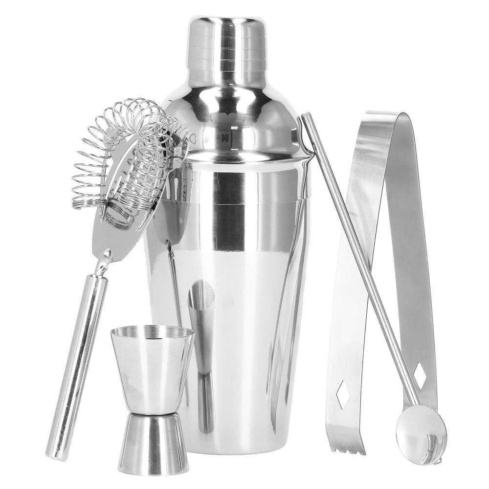 Bártender készlet, koktél shaker, rozsdamentes acél, 5 darabos, 550 ml, Springos