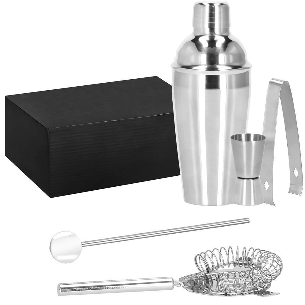 Bártender készlet, koktél shaker, rozsdamentes acél, 5 darabos, 550 ml, Springos