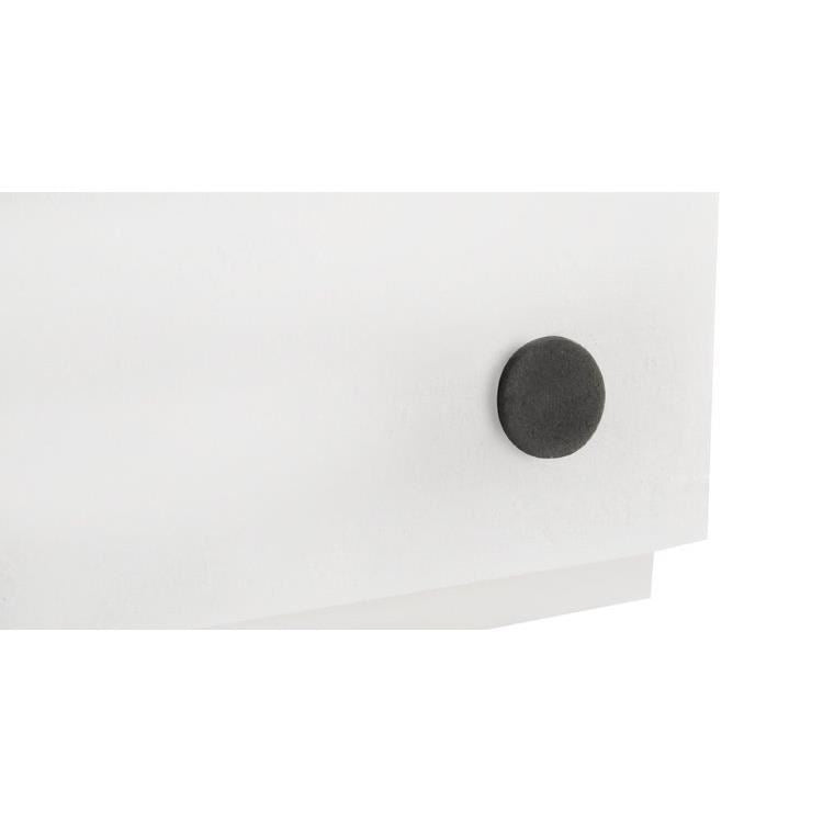 Lada depozitare, lemn, model Vintage, alb cu perna gri, 50x40x35 cm