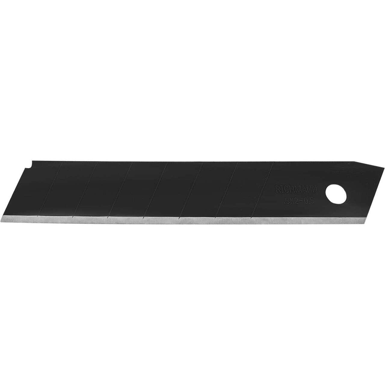 Vágópengék pótpengék, fekete, SK5 acél, 10 darabos készlet, 18x105 mm, Richmann Exclusive