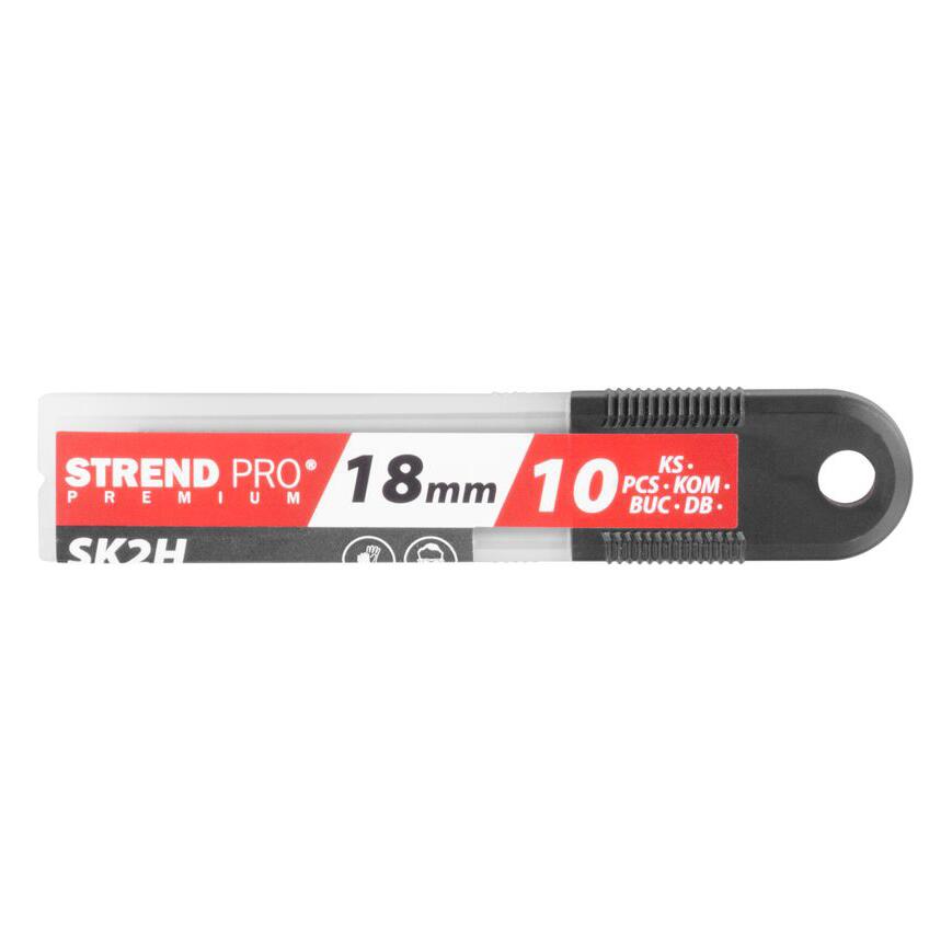Vágó pótpengék, szénacél, 10 darabos készlet, 18 mm, Strend Pro Premium