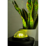 Lampa de noptiera cu proiector, muzicala, LED, telecomanda, bluetooth, incarcare USB, negru, 17x13 cm, Isotrade