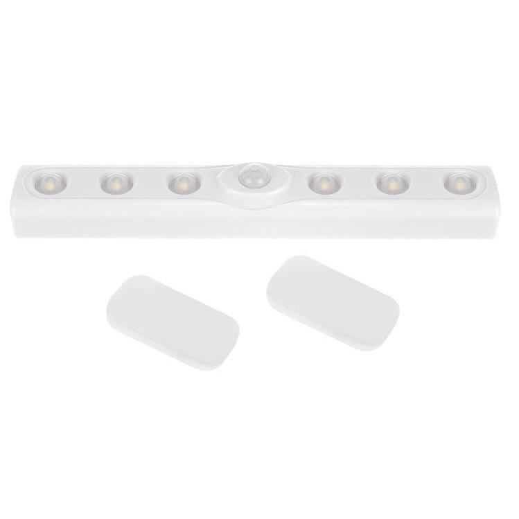 Fali lámpa mozgásérzékelővel, LED szalaglámpa, 3xAAA, 19x3x1,5 cm, Isotrade