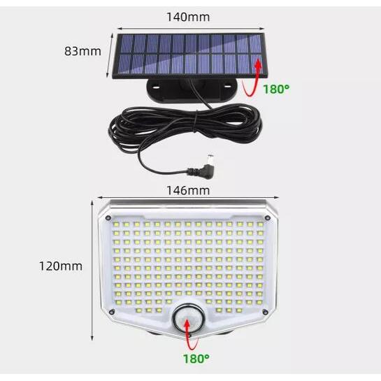 Lampa solara de perete, LED 8 W, panou extern, 2000 mAh, 3 moduri, IP65, Breckner Germany