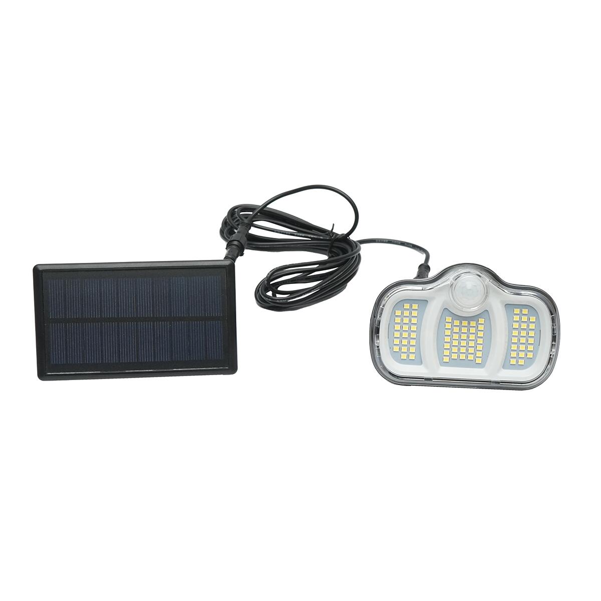 Napelemes fali lámpa mozgásérzékelővel, LED 0,8 W, külső panel, 1200 mAh, IPX4, Breckner, Németország
